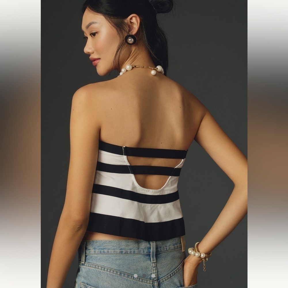 NWT Maeve Strapless Babydoll Top
